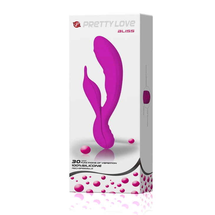 PRETTY LOVE Massageador Lilac Bliss Recarregável, design elegante em silicone roxo