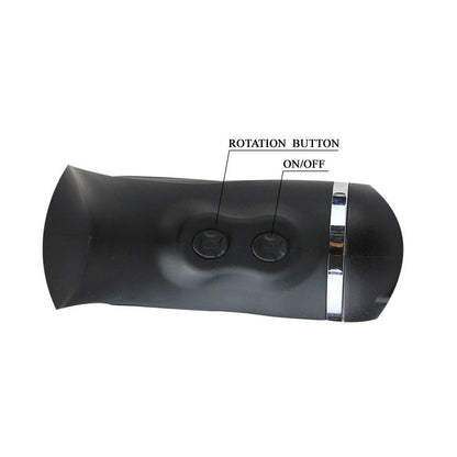 Masturbador automático BAILE Rotation Lover com suporte e textura interna para prazer masculino.