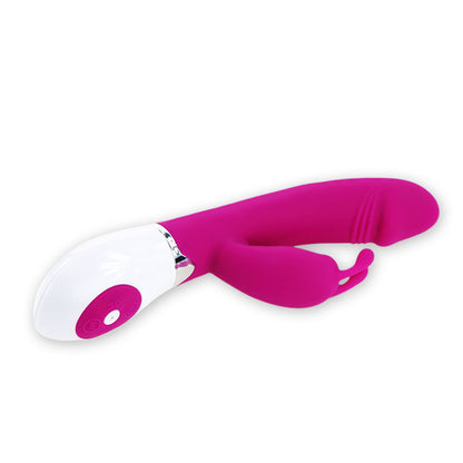 Close-up of the PRETTY LOVE Vibrador de Coelho Ergonômico com 30 Vibrações showing its design and features.