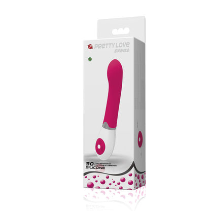 PRETTY LOVE Vibrador Daniel de silicone roxo e branco com 30 funções de vibração.