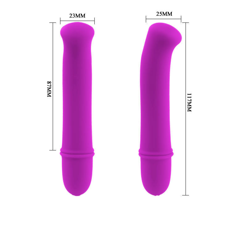 Mini vibrador PRETTY LOVE Antony lilás em silicone com 10 modos de vibração para estimulação íntima.