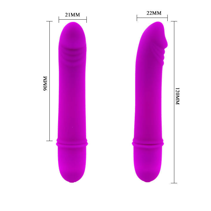 Pretty Love Mini Vibrador Beck Lilás de silicone com 10 impulsos vibratórios