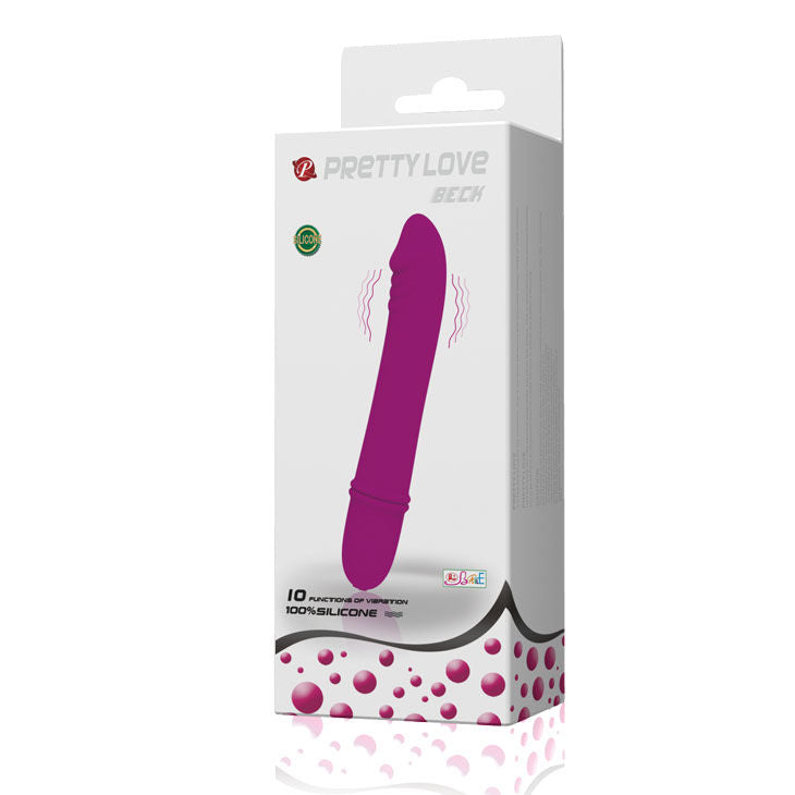 Pretty Love Mini Vibrador Beck Lilás de silicone com 10 impulsos vibratórios