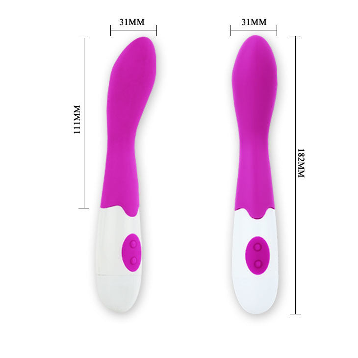 Vibrador Pretty Love Bishop em lilás e branco com design ergonómico