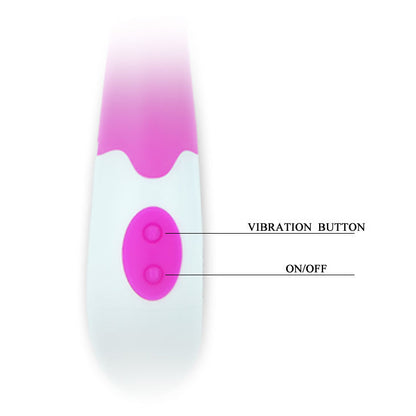 Vibrador Pretty Love Bishop em lilás e branco com design ergonómico
