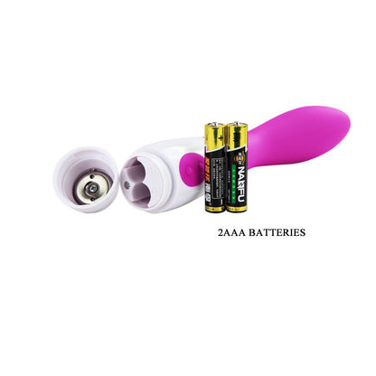 Vibrador Pretty Love Bishop em lilás e branco com design ergonómico