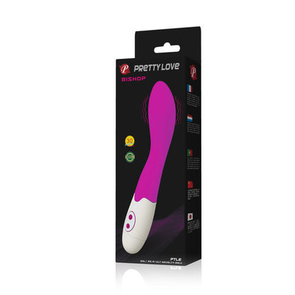 Vibrador Pretty Love Bishop em lilás e branco com design ergonómico