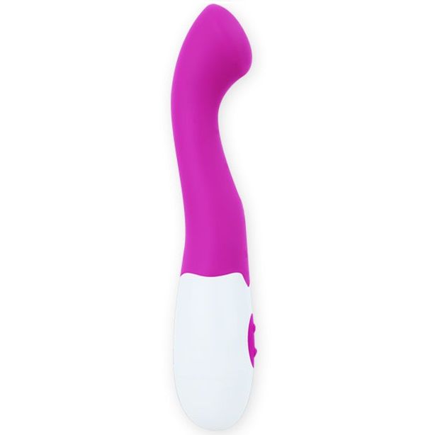 Vibrador Charles da PRETTY LOVE em lilás e branco, com design ergonómico e silicone suave.
