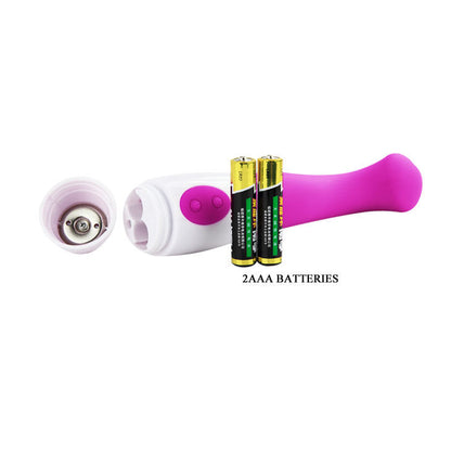 Vibrador Charles da PRETTY LOVE em lilás e branco, com design ergonómico e silicone suave.