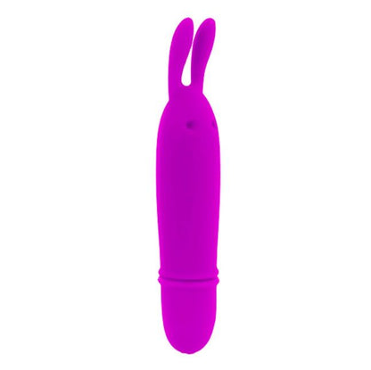 Pretty Love Mini Vibrador Boyce Lilás, detalhe do design ergonómico e material de silicone suave.