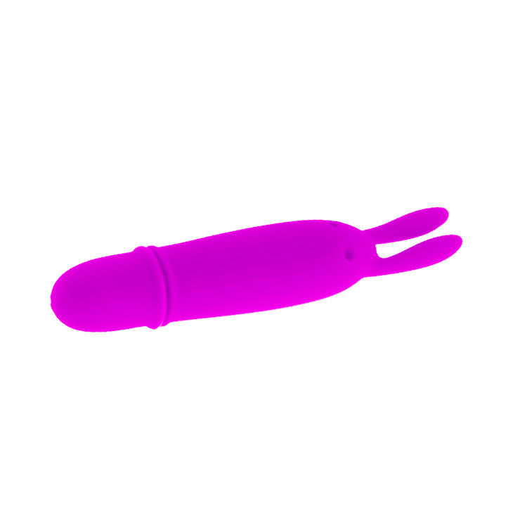 Pretty Love Mini Vibrador Boyce Lilás, detalhe do design ergonómico e material de silicone suave.