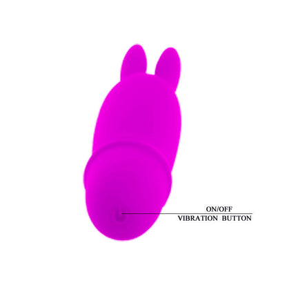 Pretty Love Mini Vibrador Boyce Lilás, detalhe do design ergonómico e material de silicone suave.