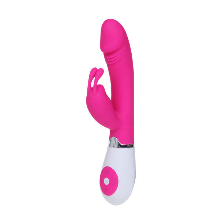 Vibrador PRETTY LOVE Gena com controlo de voz e estimulador clitoriano, em silicone suave.