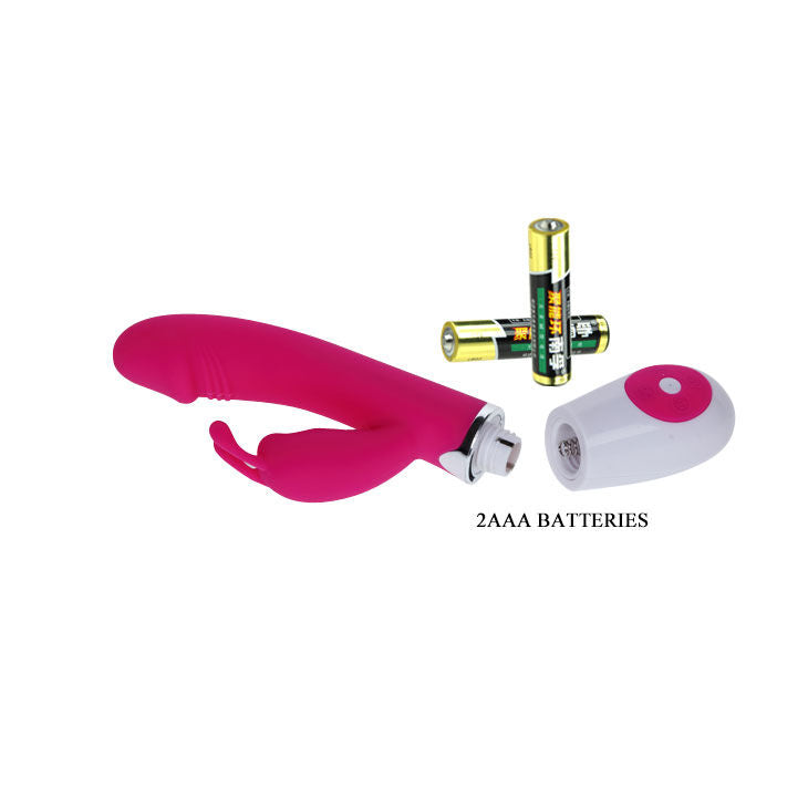 Vibrador PRETTY LOVE Gena com controlo de voz e estimulador clitoriano, em silicone suave.