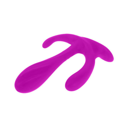 Close-up do Estimulador Duplo Edgar PRETTY LOVE, mostrando seu design ergonómico de silicone para estimulação vaginal e anal.