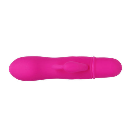 Close-up do vibrador PRETTY LOVE Flirtation Coelho Caesar, em silicone lilás, destacando o estimulador clitoriano e a ponta vibratória.