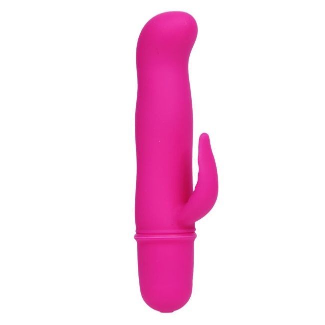 Close-up do PRETTY LOVE Vibrador Mini Blithe Lilás, mostrando seu design ergonômico e a qualidade do silicone.