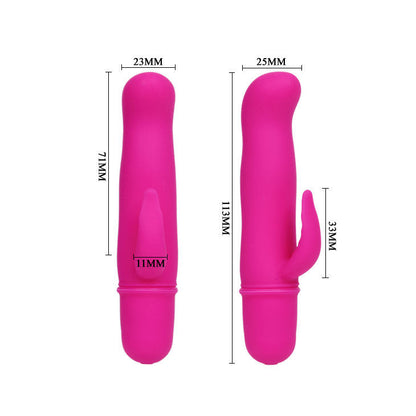 Close-up do PRETTY LOVE Vibrador Mini Blithe Lilás, mostrando seu design ergonômico e a qualidade do silicone.