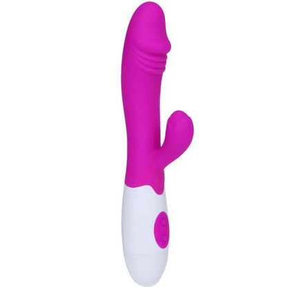 Vista detalhada do Vibrador Pretty Love Snappy Lilás, destacando seu design ergonômico e material suave.