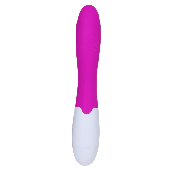 Vista detalhada do Vibrador Pretty Love Snappy Lilás, destacando seu design ergonômico e material suave.