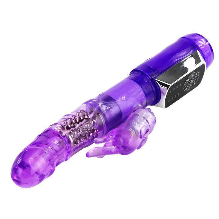 Close-up do Vibrador Rabbit Passion Baron da BAILE, mostrando o design ergonómico, estimulador clitoriano e material suave de silicone.
