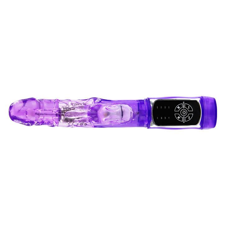 Close-up do Vibrador Rabbit Passion Baron da BAILE, mostrando o design ergonómico, estimulador clitoriano e material suave de silicone.