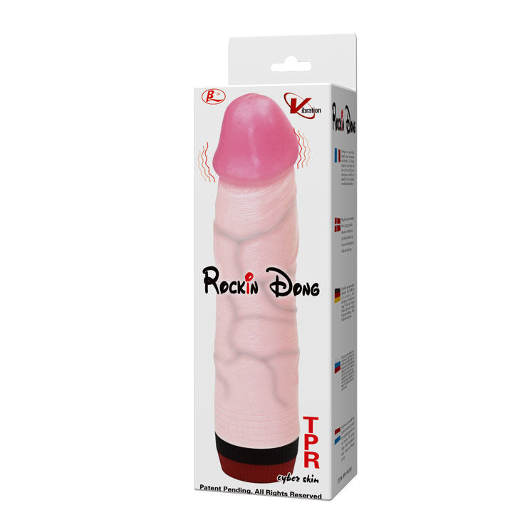 Detalhe do Vibrador Realista BAILE Rockin Dong Cyber Skin III com textura e veias visíveis