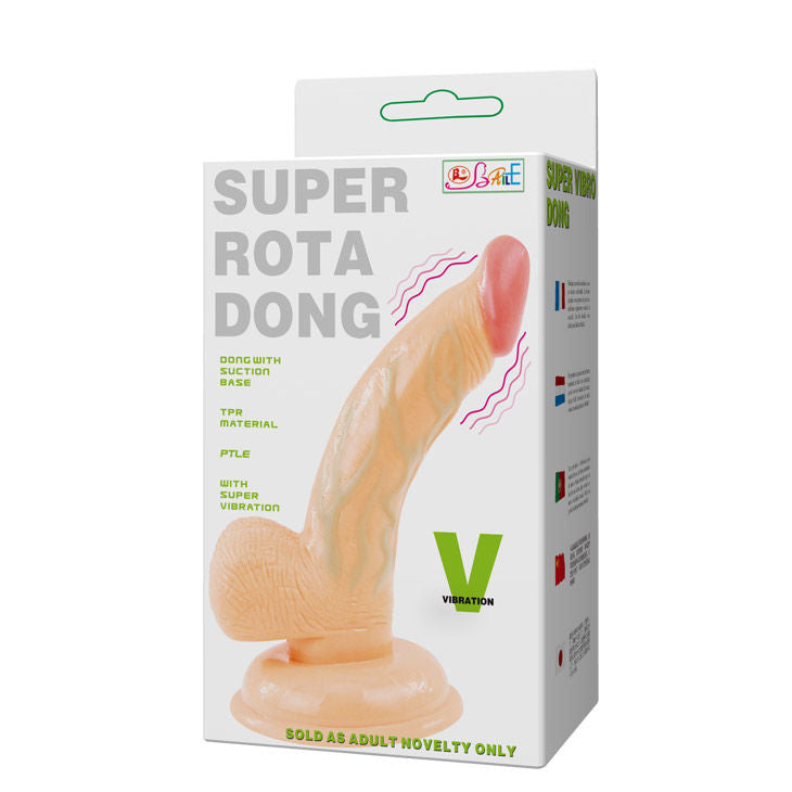 Vibrador Realista Baile Super Rota com ventosa e textura anatómica