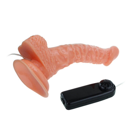 Close-up do Vibrador Realista Rotativo BAILE Super Rota Dong com Ventosa