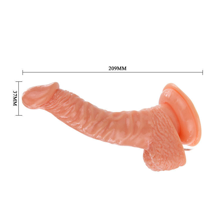 Close-up do Vibrador Realista Rotativo BAILE Super Rota Dong com Ventosa