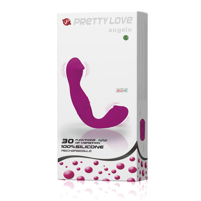 PRETTY LOVE Angelo Arnês Vibratório Recarregável Lila em silicone médico.