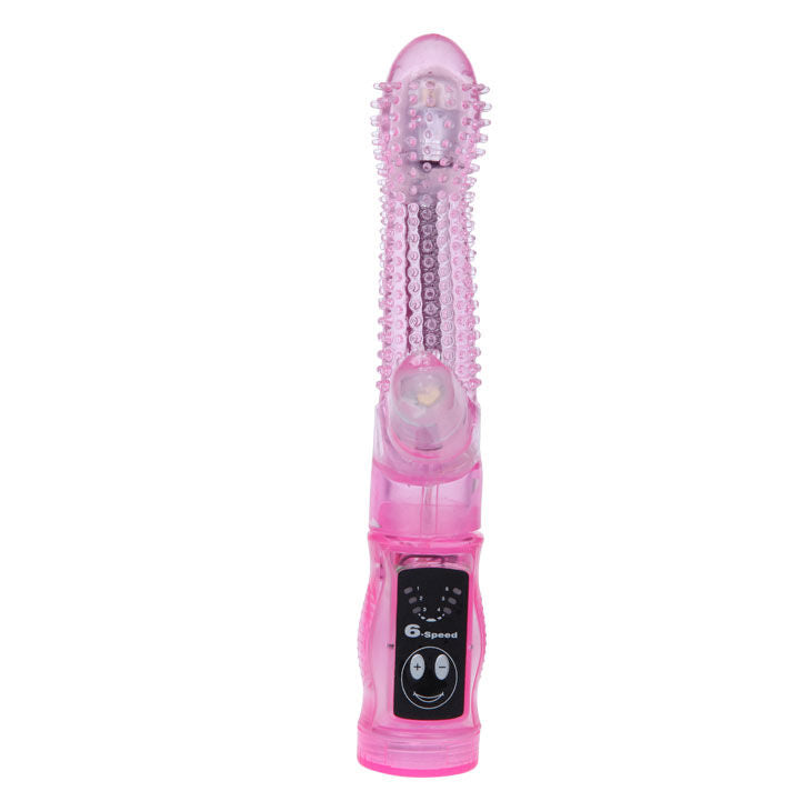 Vibrador íntimo BAILE Amante Tease Lilac de gelatina com dupla estimulação e design ergonómico.