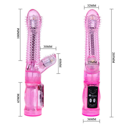 Vibrador íntimo BAILE Amante Tease Lilac de gelatina com dupla estimulação e design ergonómico.