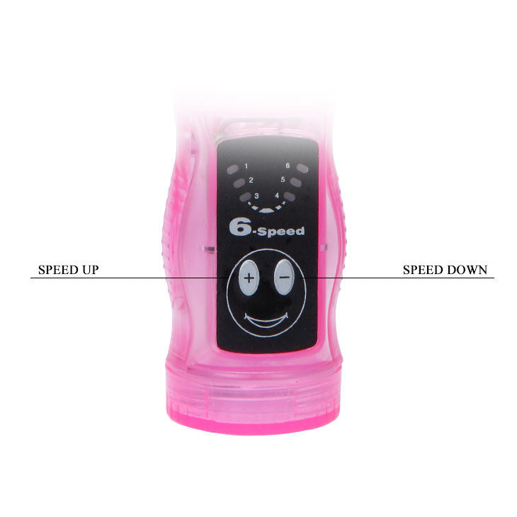 Vibrador íntimo BAILE Amante Tease Lilac de gelatina com dupla estimulação e design ergonómico.