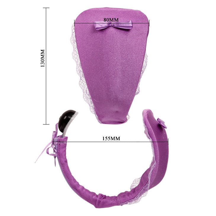 Close-up da Tanga Vibratória BAILE com Controle Remoto, destacando o design discreto e o vibrador.
