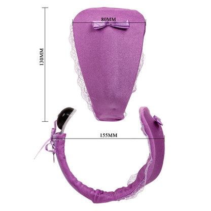 Close-up da Tanga Vibratória BAILE com Controle Remoto, destacando o design discreto e o vibrador.