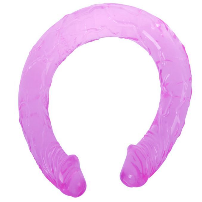 Dildo Duplo Lilás BAILE 44.5 CM com design flexível para dupla penetração