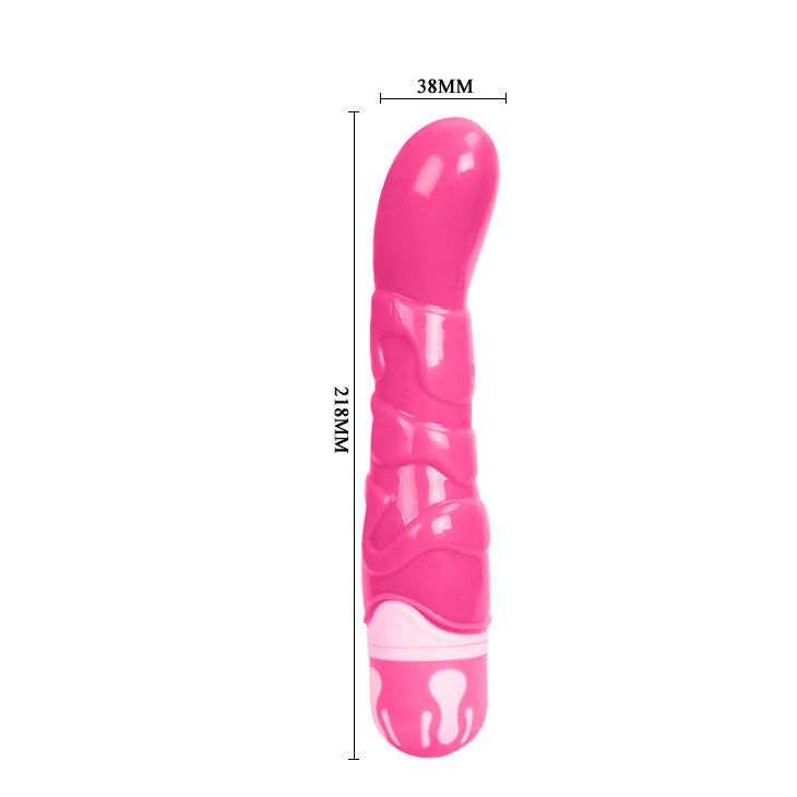 Close-up do Vibrador Dildo Realista Rosa BAILE 21.8 CM mostrando sua textura suave e formato ergonômico.