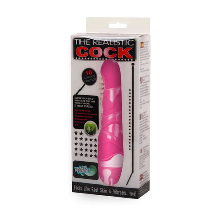 Close-up do Vibrador Dildo Realista Rosa BAILE 21.8 CM mostrando sua textura suave e formato ergonômico.