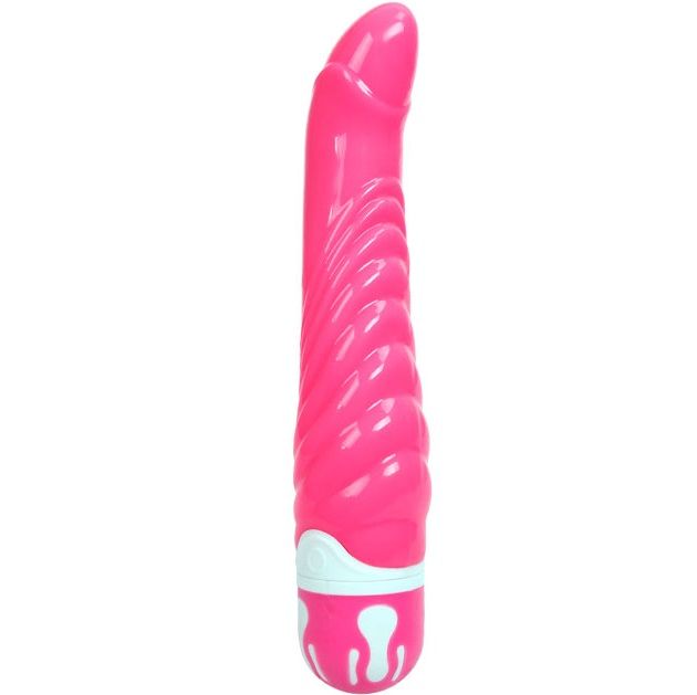 Close-up of the BAILE Vibrador Realista Rosa Ponto G 21.8 CM showing its realistic texture and features.