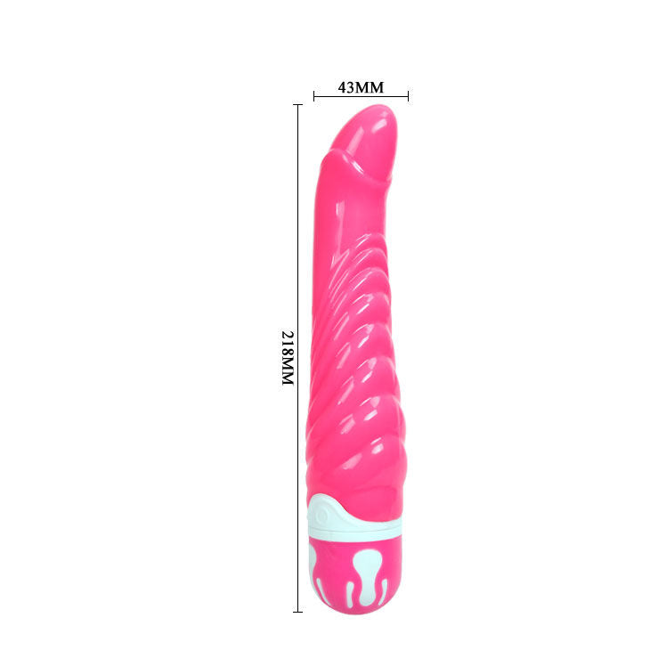 Close-up of the BAILE Vibrador Realista Rosa Ponto G 21.8 CM showing its realistic texture and features.