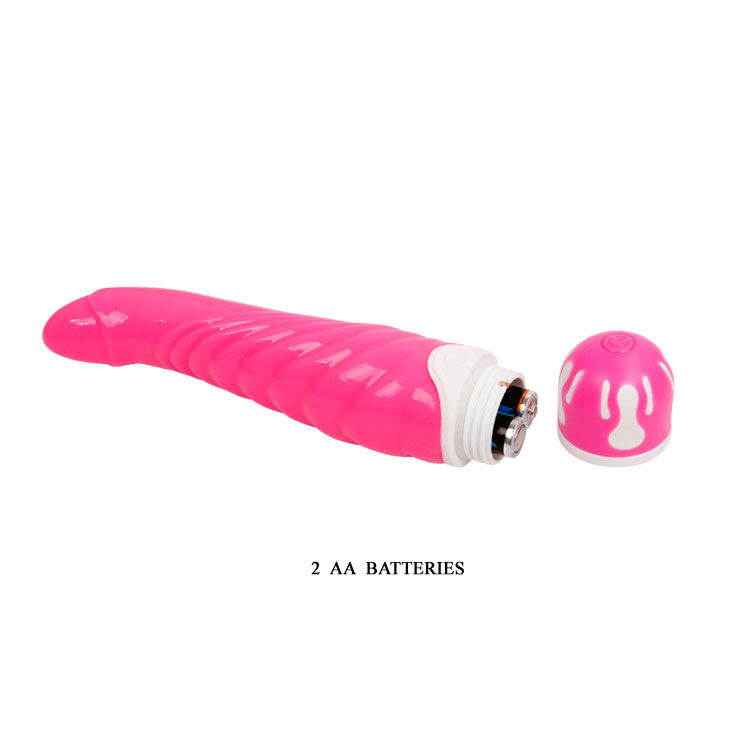 Close-up of the BAILE Vibrador Realista Rosa Ponto G 21.8 CM showing its realistic texture and features.