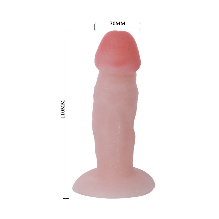 Close-up do Plug Anal Realista Pequeno BAILE 11cm, mostrando seu design e textura macia.