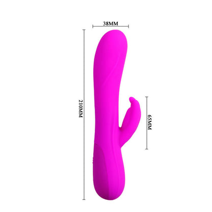 Vibrador Barrette PRETTY LOVE com estimulador clitoriano e múltiplas funções