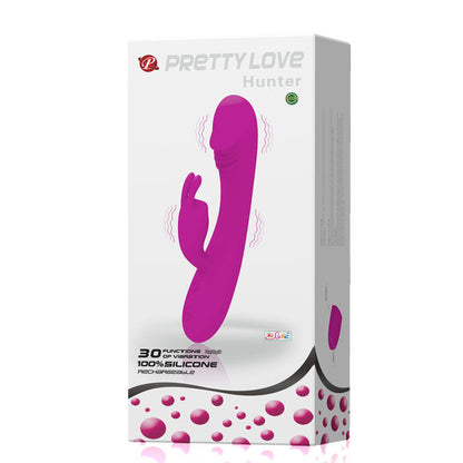Vibrador Pretty Love Hunter com estimulação de coelho e 30 modos