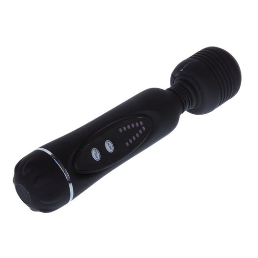 Close-up do PRETTY LOVE Vibrador Massageador Flirtation, destacando suas cabeças intercambiáveis e design ergonômico em silicone.