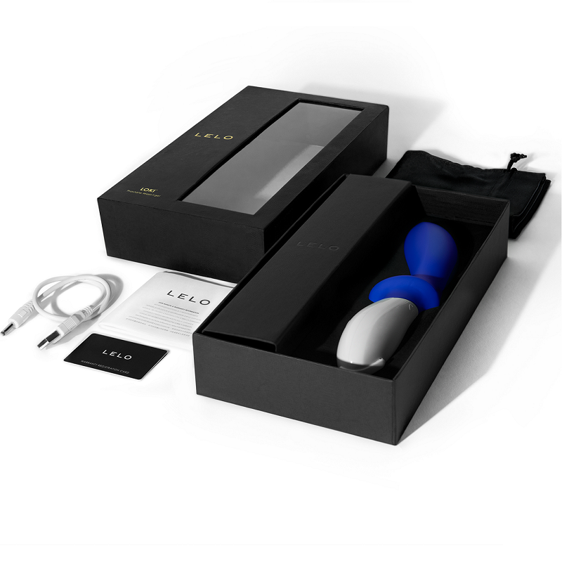 LELO Vibrador de Próstata Loki Azul Submersível, mostrando seu design ergonómico e cor.