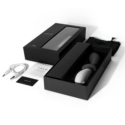 Imagem do LELO Vibrador Prostático Loki Preto, mostrando o design elegante em silicone ultramacio e a porta de carregamento USB.