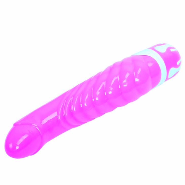 Close-up do Vibrador Realista Baile Lilag-Spot 21.8 cm, destacando o design ergonômico e a textura suave.