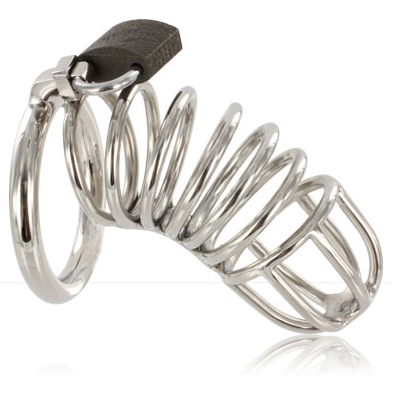 METAL HARD Dispositivo de Castidade Masculino Anel de Gaiola em Aço Inoxidável para BDSM